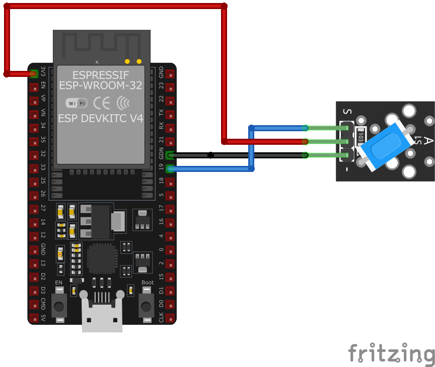 Подключение KY-020 к ESP32