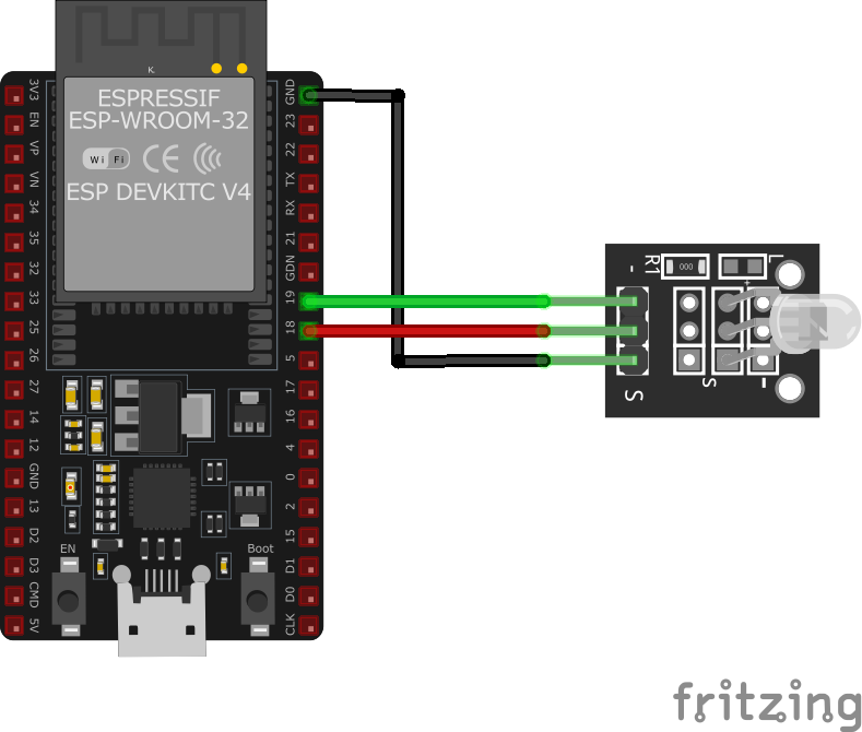 Подключение KY-029 к ESP32