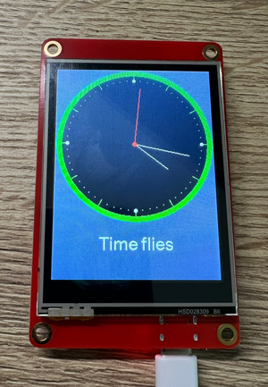 TFT Clock пример