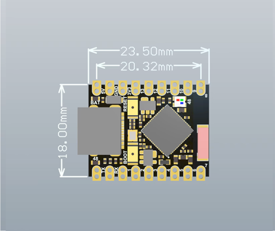 Габариты ESP32-S3 Super Mini