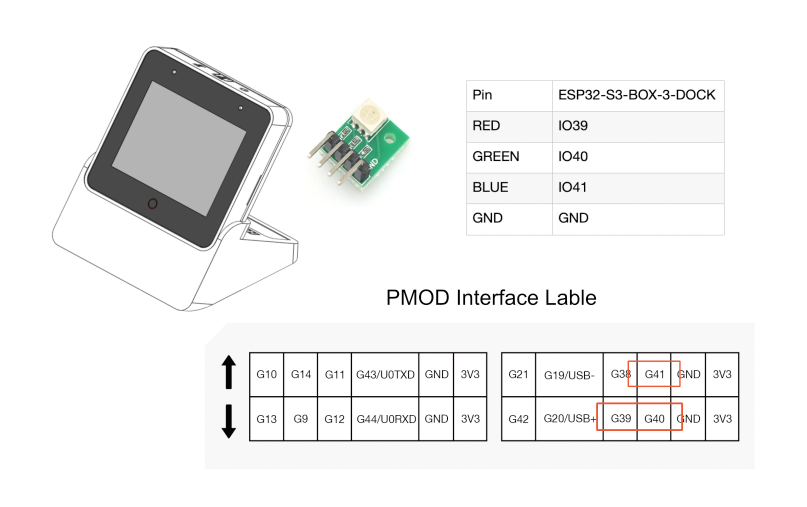 Схема распиновки ESP32-S3-Box