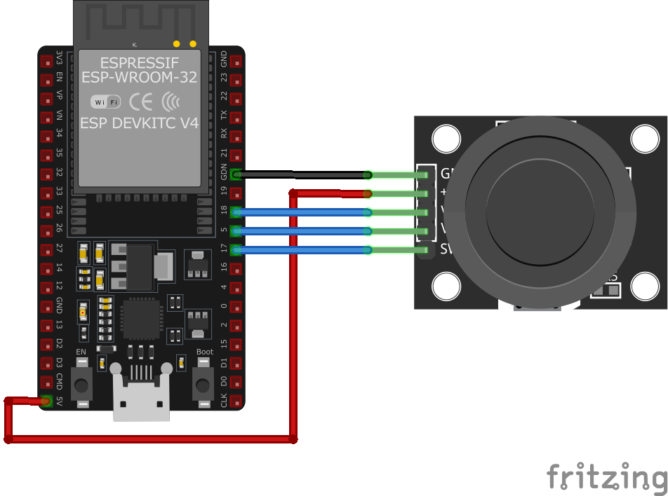 Подключение KY-023 к ESP32