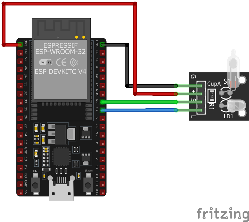 Подключение KY-027 к ESP32