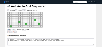 Секвенсор зуммера для ESP32