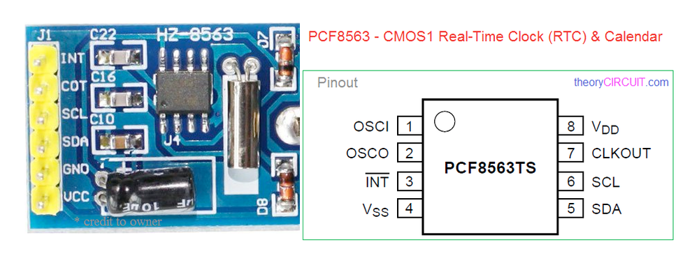 Распиновка PCF8563