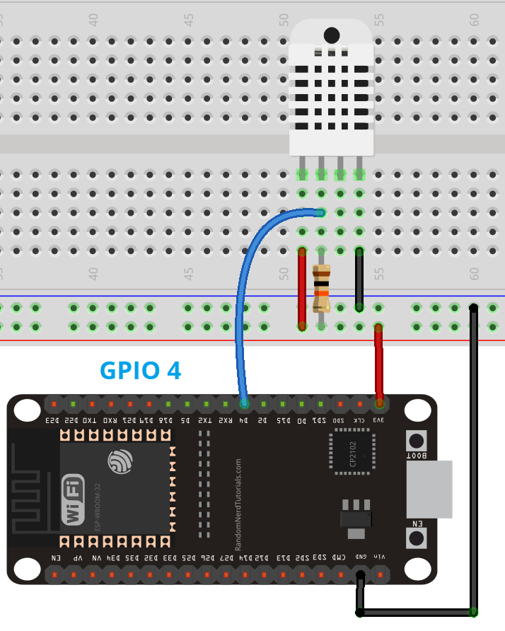 Подключение DHT22 к ESP32