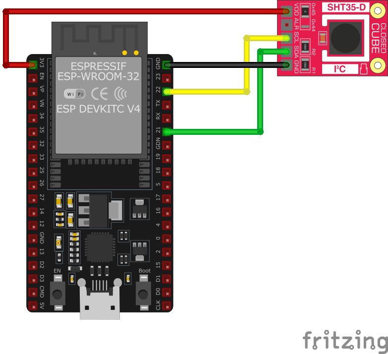 Подключение SHT35 к ESP32