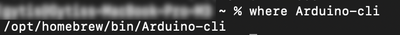 Путь к Arduino-cli